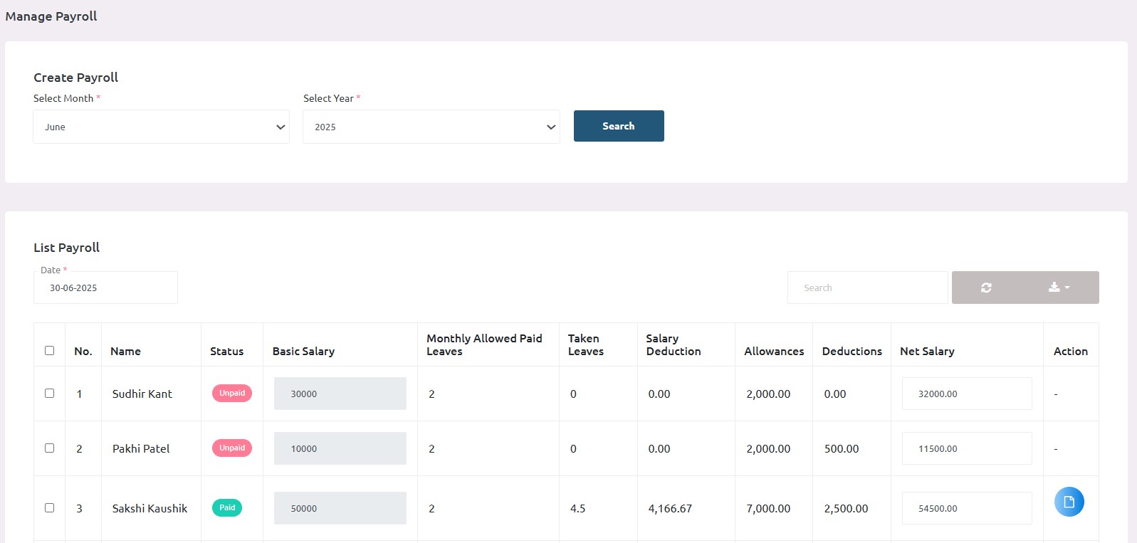 Manage Payroll